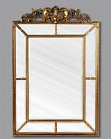 зеркало прямоугольное настенное золото ланкастер antique gold в Армавире