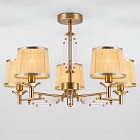 потолочная люстра eurosvet amalfi 60081/5 золотая бронза в Армавире