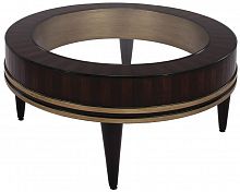 стол журнальный round низкий коричневый, прозрачный в Армавире