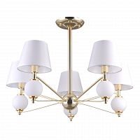 потолочная люстра eurosvet luna 70061/5 золото белая в Армавире