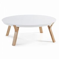 журнальный столик solid la forma (ex julia grup) белый с матовым лаком в Армавире