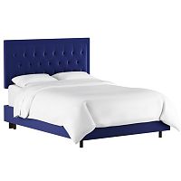кровать двуспальная 180х200 синяя с каретной стяжкой alix blue в Армавире