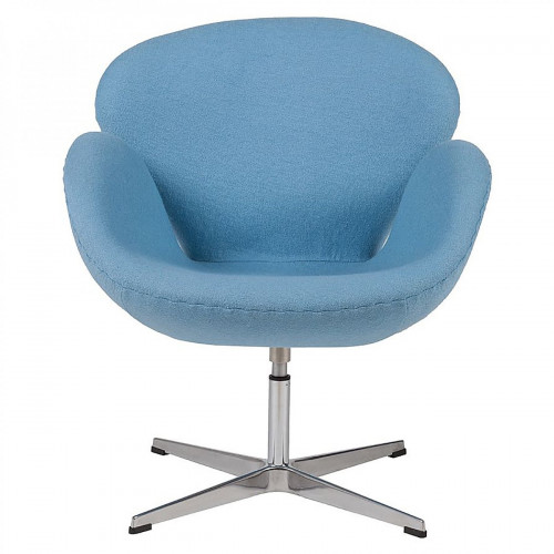 кресло swan chair шерсть голубое в Армавире