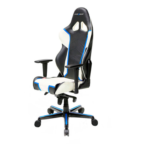 кресло геймерское dxracer racing черно-бело-синее в Армавире