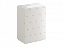 комод kristal 5 ящиков белый глянец в Армавире