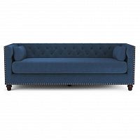 диван chesterfield florence трехместный прямой синий в Армавире