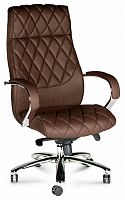 кресло для руководителя norden chairs бонд, обивка: искусственная кожа, цвет: экокожа темно-коричневая в Армавире