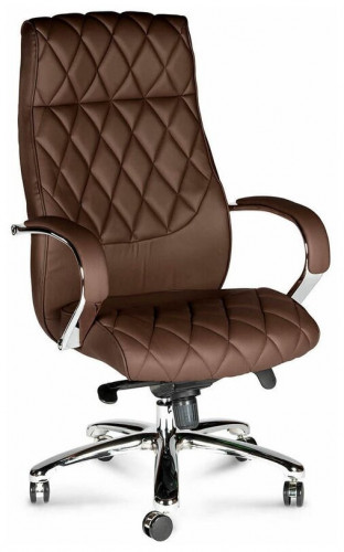 кресло для руководителя norden chairs бонд, обивка: искусственная кожа, цвет: экокожа темно-коричневая в Армавире