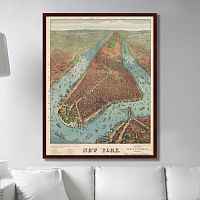картина: antique map of new york city, 1879г. в Армавире