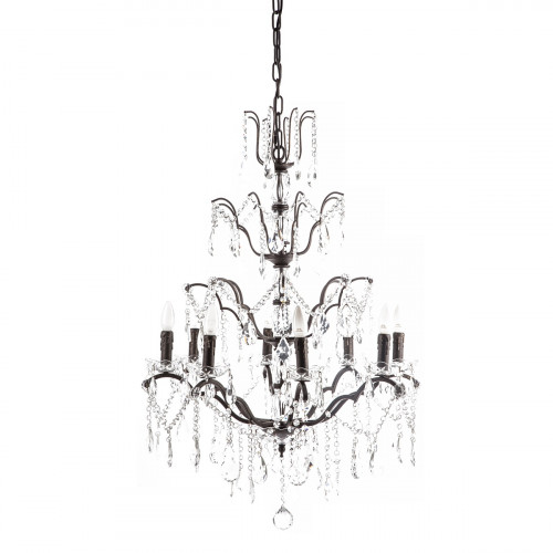 люстра maria theresa grande 8 lamps чёрная, прозрачная в Армавире