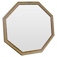 зеркало восьмиугольное золотое с резьбой golden light в Армавире