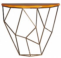 консоль geometric 100x38x90 металл, коричневая столешница в Армавире