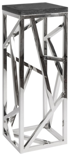консоль geometric высокая 40x40x110 металл, черная столешница в Армавире