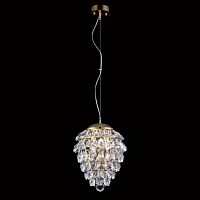 подвесной светильник crystal lux charme sp3+3 led gold/transparent в Армавире