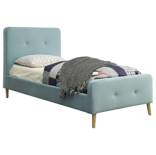 кровать button tufted flannelette blue 90х200 в Армавире