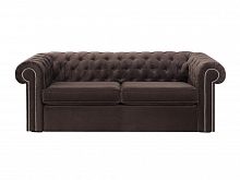 диван chesterfield прямой коричневый 105х208 в Армавире