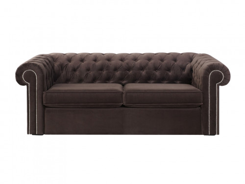 диван chesterfield прямой коричневый 105х208 в Армавире