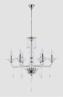 подвесная люстра crystal lux monica sp6 chrome/transparent в Армавире
