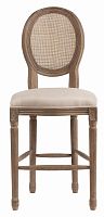 барный стул vintage french round cane back кремовый лен в Армавире