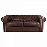 диван chesterfield прямой темно-коричневый в Армавире