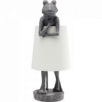 лампа настольная frog серая с белым абажуром в Армавире