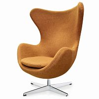 кресло egg chair темно-коричневое в Армавире