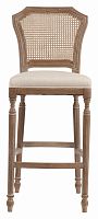 барный стул vintage french nailhead cane back кремовый лен в Армавире