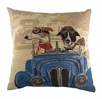 подушка с забавными собаками на синем автомобиле doggie drivers blue в Армавире
