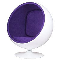 кресло eero ball chair бело-фиолетовое в Армавире