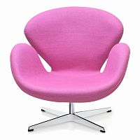 кресло swan chair розовое в Армавире