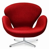 кресло swan chair темно-красное в Армавире