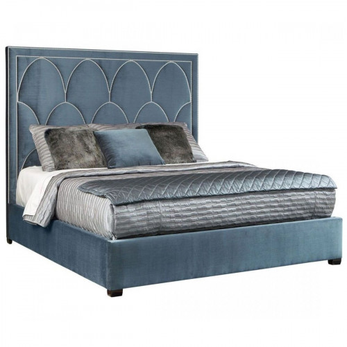 кровать двуспальная 160х200 голубая petals queen в Армавире