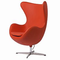 кресло egg chair кожа оранжевое в Армавире