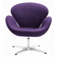 кресло swan chair шерсть фиолетовое в Армавире