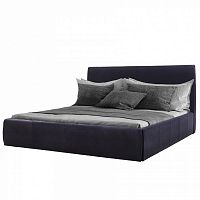 кровать двуспальная с мягкой спинкой 190х200 черная amy bed р в Армавире