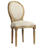 стул vintage french round кремовый лен золотистый в Армавире