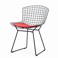 стул bertoia side кожаный standart черный в Армавире