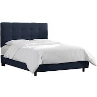 кровать двуспальная с мягкой спинкой 160х200 синяя alice tufted blue в Армавире