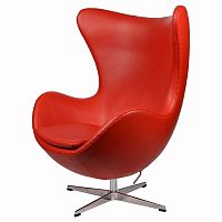 кресло arne jacobsen style egg chair красное в Армавире