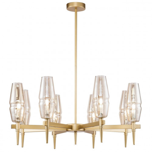 подвесная люстра maytoni lita h002pl-08g янтарная в Армавире