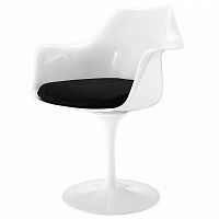 стул eero saarinen style tulip armchair черная подушка в Армавире