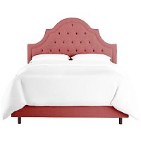 кровать двуспальная 180х200 розовая с каретной стяжкой harvey tufted rose velvet в Армавире