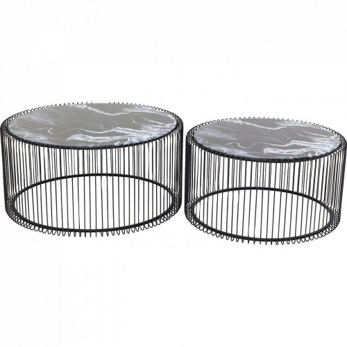 столик кофейный wire черный 70x70x34 в Армавире