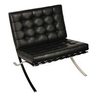 кресло barcelona style chair черное в Армавире