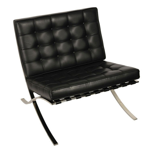 кресло barcelona style chair черное в Армавире