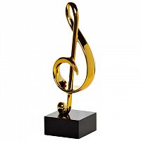 статуэтка скрипичный ключ золотая 17х10х33 в Армавире