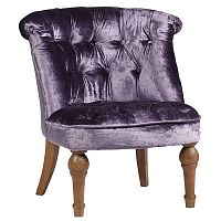 кресло sophie tufted slipper chair вельвет фиолетовое в Армавире