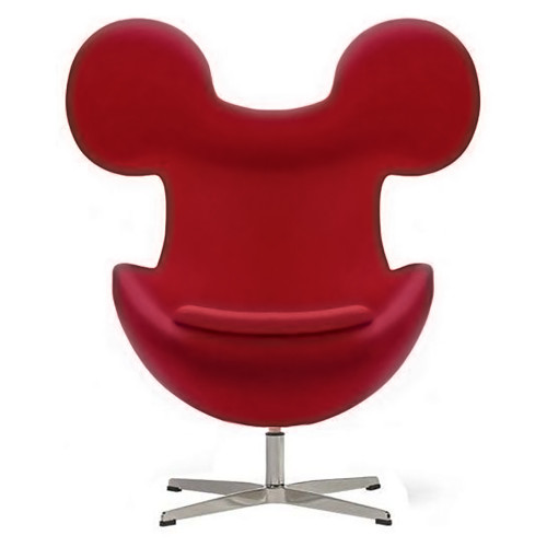 кресло egg mickey красное в Армавире