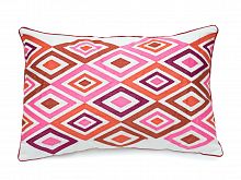 розовая декоративная подушка прямоугольная eclectic style ромбы в Армавире