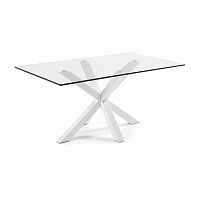 стол arya 160x90 white, clear glass c435c07 от la forma (ex julia grup) в Армавире